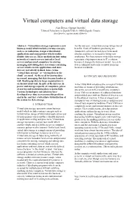 Virtual Computers and Virtual Data Storage