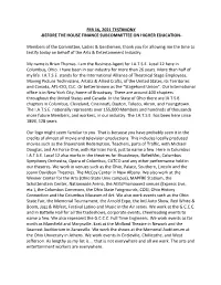 Feb 16, 2021 Testimony -Before the House Finance Subcommittee on Higher Education