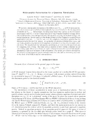 Holomorphic Factorization for a Quantum Tetrahedron