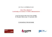 PAC CONFERENCE 2021 Programme -Final Version