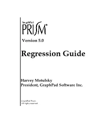 Prism 5 Regression Guide