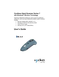 Socket Cordless Hand Scanner User's Guide