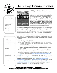 The Village Communicator Volume 23, Issue 1 - Spring 2021 - Circulation - 6498
