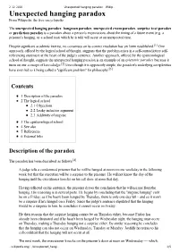 Unexpected Hanging Paradox - Wikip… Unexpected Hanging Paradox from Wikipedia, the Free Encyclopedia