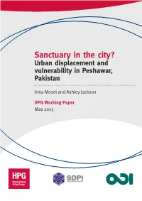 Urban Displacement and Vulnerability in Peshawar, Pakistan