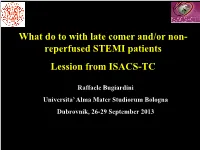 Reperfused STEMI Patients Lession from ISACS-TC