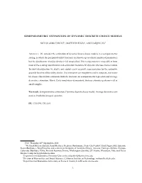 Semiparametric Estimation of Dynamic Discrete Choice Models