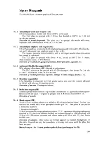 Spray Reagents for the Thin Layer Chromatography of Drug Extracts