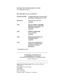 Statement of Evidence: Katharine Watson: Proposed Mokihinui Hydro