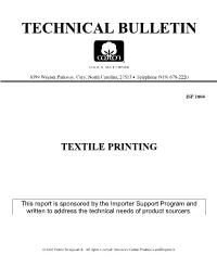 Textile Printing