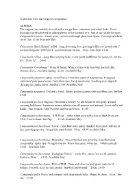 Campanula Page of Website