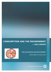 Consumption and the Environment (SOER2010)