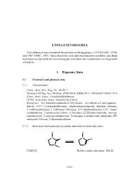 ETHYLENETHIOUREA 1. Exposure Data