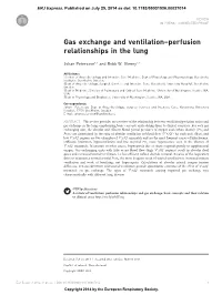 Gas Exchange and Ventilation–Perfusion Relationships in the Lung