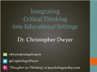 Introduction to Critical Thinking