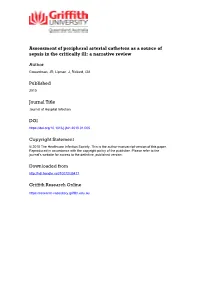 Peripheral Arterial Catheters As a Source of Sepsis in the Critically Ill: a Narrative Review