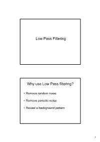 Spatial Domain Low-Pass Filters