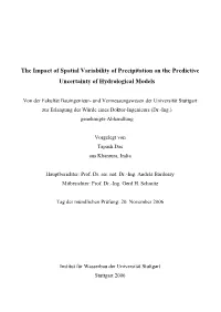 The Impact of Spatial Variability of Precipitation on the Predictive Uncertainty of Hydrological Models