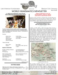 World Numismatics Newsletter U.S