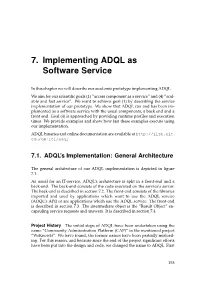 7. Implementing ADQL As Software Service