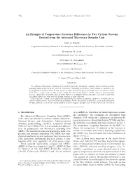 An Example of Temperature Structure Differences in Two Cyclone Systems Derived from the Advanced Microwave Sounder Unit