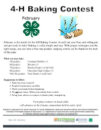 Baking Contest Flyer and Guidelines