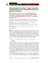 Characterization of Fibrillar Collagen Isoforms in Infarcted Mouse Hearts Using Second Harmonic Generation Imaging