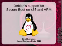 Debian's Support for Secure Boot on X86 And