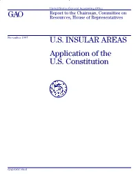 OGC-98-5 U.S. Insular Areas: Application of the U.S. Constitution