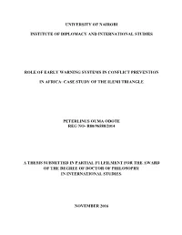 Role of Early Warning Systems in Conflict Prevention in Africa: Case