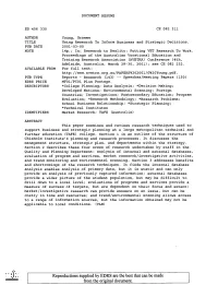 Using Research to Inform Business and Strategic Decisions. PUB DATE 2001-03-00 NOTE 14P.; In: Research to Reality: Putting VET Research to Work