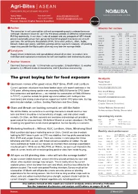 Agri-Bites | ASEAN CONSUMER RELATED/AGRI RELATED