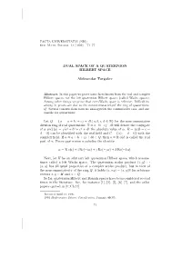 Dual Space of a Quaternion Hilbert Space