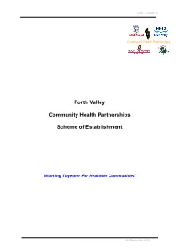 Forth Valley Community Health Partnerships Scheme Of