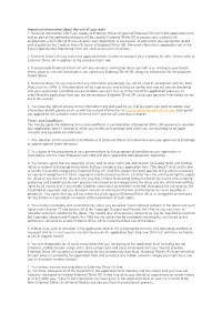 Important Information About the Use of Your Data 1