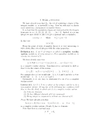 8. Euler Φ-Function We Have Already Seen That Zm, the Set of Equivalence