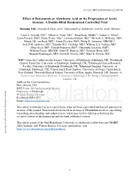 Effect of Denosumab Or Alendronic Acid on the Progression of Aortic Stenosis: a Double-Blind Randomized Controlled Trial