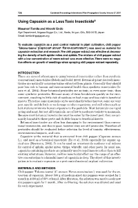 Using Capsaicin As a Less Toxic Insecticide©