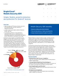 Brightcloud® Mobile Security SDK