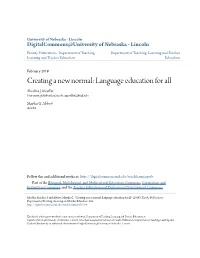 Creating a New Normal: Language Education for All Aleidine J