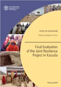 Final Evaluation of the Joint Resilience Project in Kassala