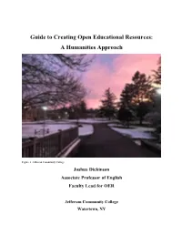 Guide to Creating Open Educational Resources: a Humanities Approach