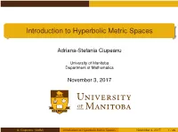 Introduction to Hyperbolic Metric Spaces
