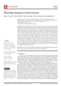 Knowledge Integration in Smart Factories