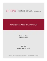Madison's Missing Branch