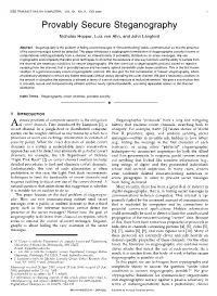 Provably Secure Steganography