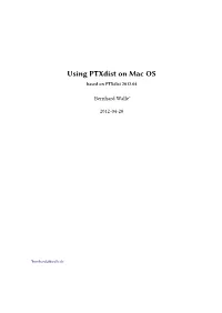 Using Ptxdist on Mac OS Based on Ptxdist 2012.04