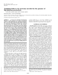 Assigning Folds to the Proteins Encoded by the Genome of Mycoplasma Genitalium (Protein Fold Recognition͞computer Analysis of Genome Sequences)