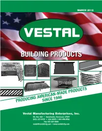 Building Products BUILDING PRODUCTS Anchor Bolts