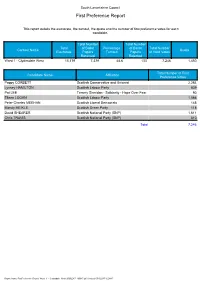 First Preference Report